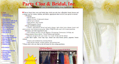 Desktop Screenshot of partycloz.com